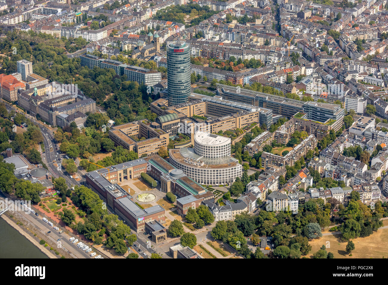 Former E:on-Verwaltung in Düsseldorf, ergo-Administration, District 01, Düsseldorf, Rheinland, Nordrhein-Westfalen, Germany, DEU, Europa, aerial photo Stock Photo