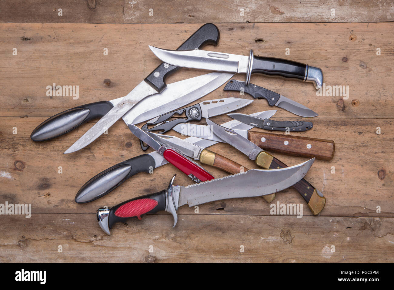 A collection of knives Stock Photo Alamy