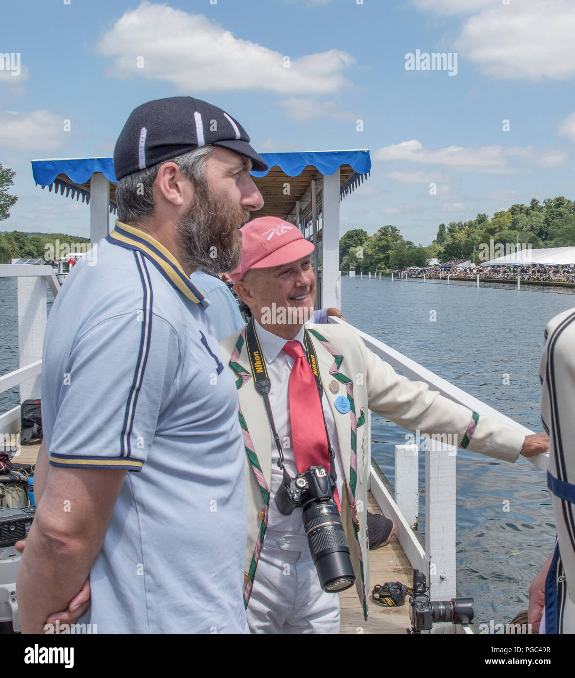 Henley on Thames, ENGLAND, 02/07/2017, Henley Royal Regatta, Dark Blue, London  Rowing Club, Cap & Pink, Leander Club, Short Peak, © Peter SPURRIER Stock  Photo - Alamy