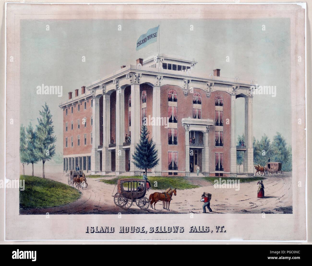 Island House, Bellows Falls, Vt Stock Photo Alamy