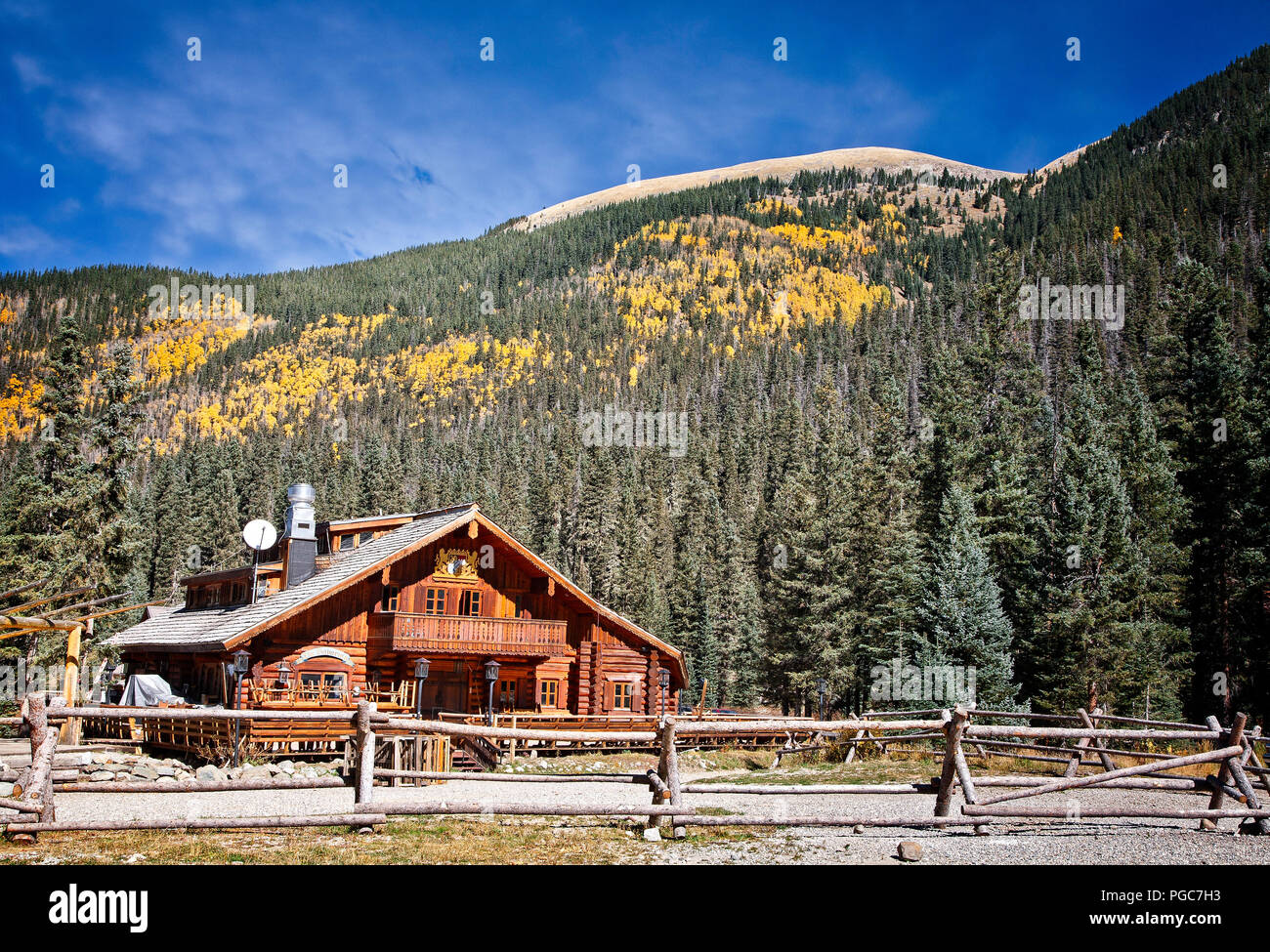 The Bavarian Restaurant at Taos ski valley. New Mexico. Stock Photo