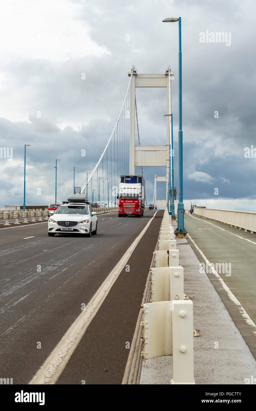 Bridge deck of the M48 Severn Bridge, Bristol, UK Stock Photo Alamy