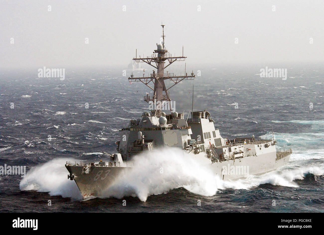 The US Navy (USN) Arleigh Burke Class Guided Missile Destroyer USS HOWARD (DDG 83) Stock Photo