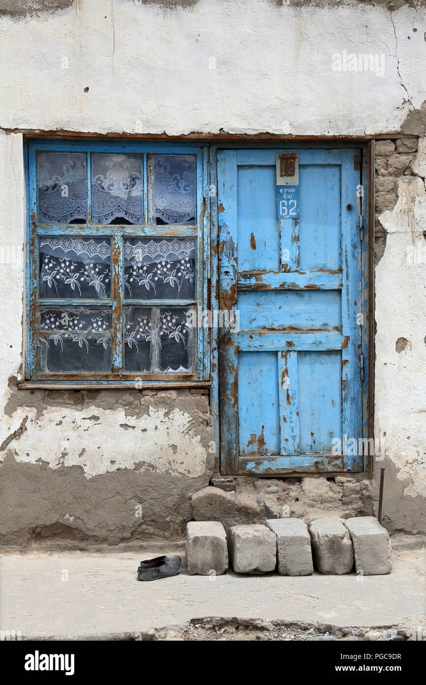 Door in Murghab, GBAO , T ajikistan Stock Photo