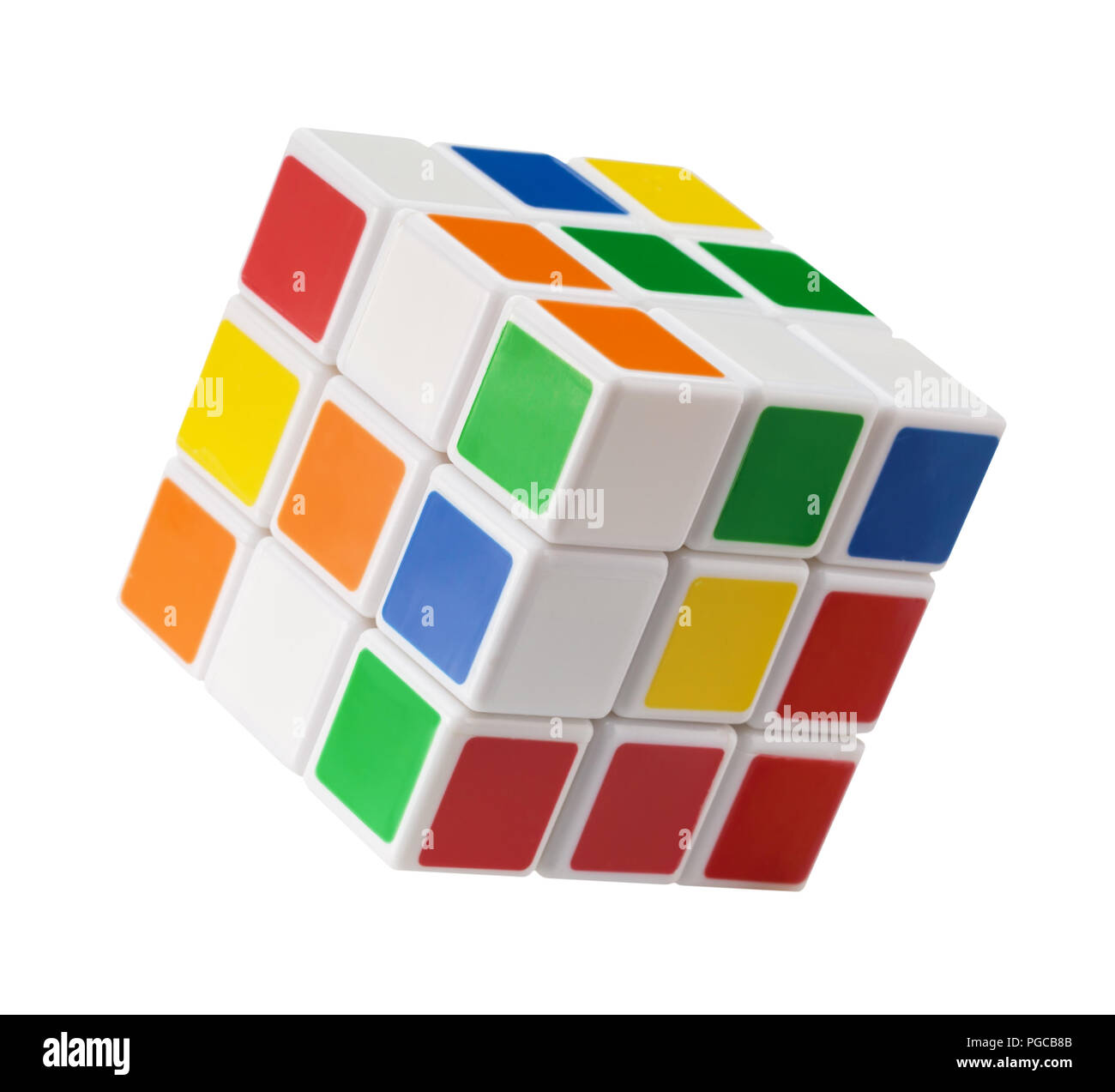 Cube isolated on a white background Stock Photo - Alamy
