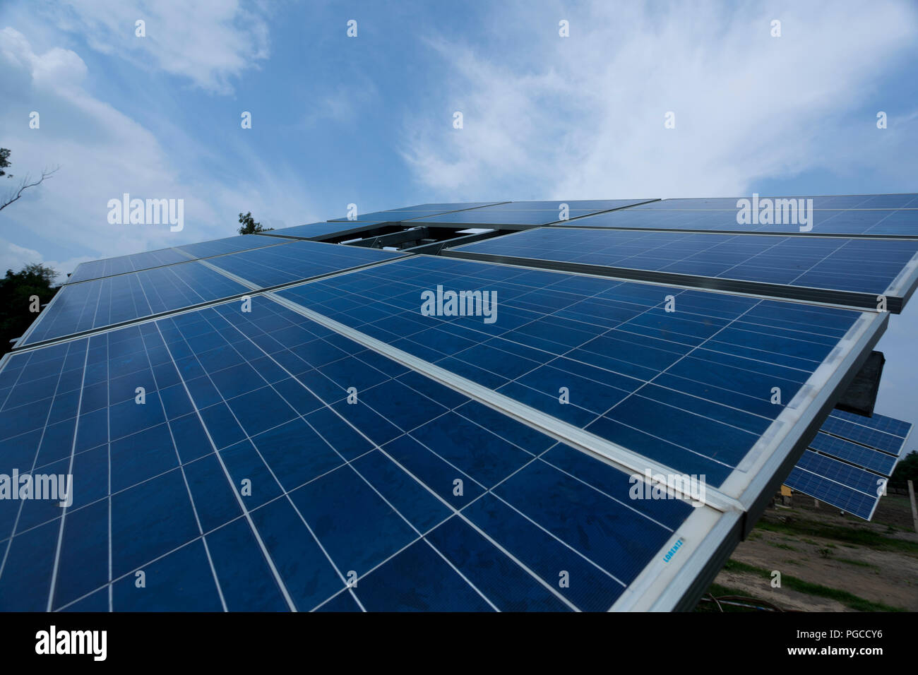 Solar power plants are used for irrigation project near Sona Masjid