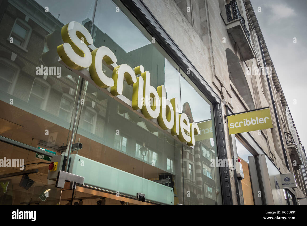 Scribbler shop front, on Rathbone Place, London, UK Stock Photo