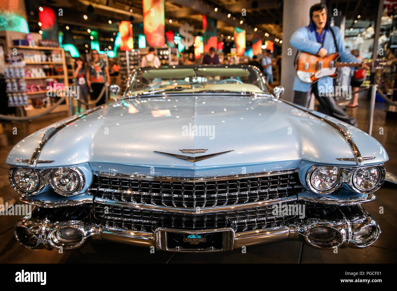 Los Angeles, United States of America - July 19, 2017: The Elvis II Cadillac at La La Land in Hollywood. Stock Photo