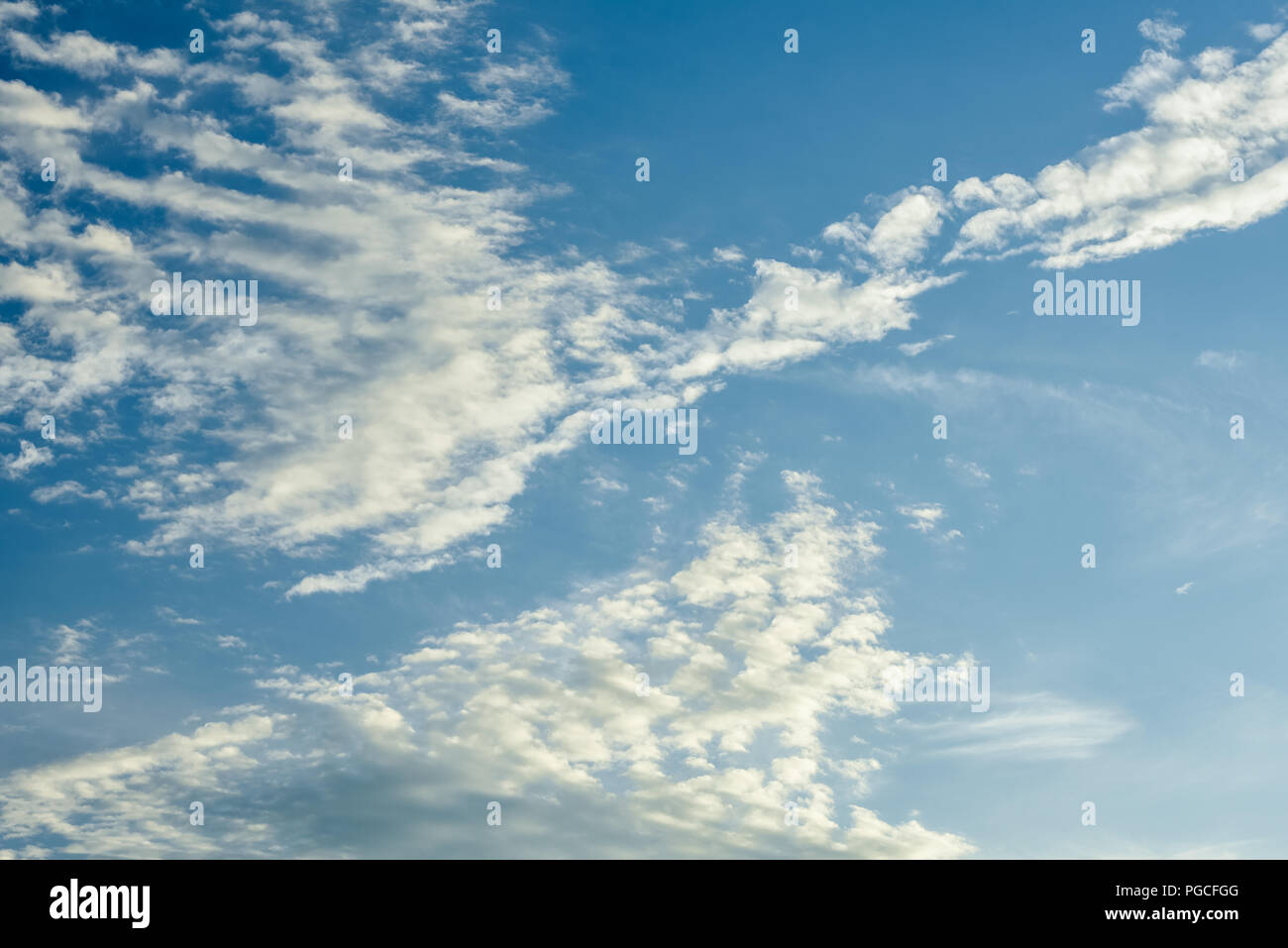Beautiful blue sky with clouds, natural background Stock Photo - Alamy