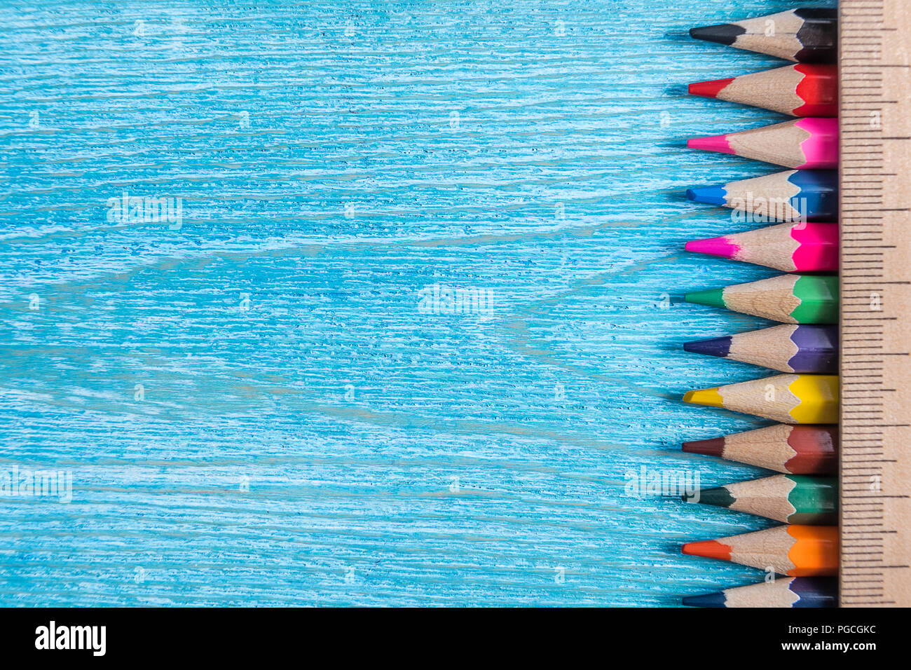 School, pencils, ruler - school background Stock Photo - Alamy