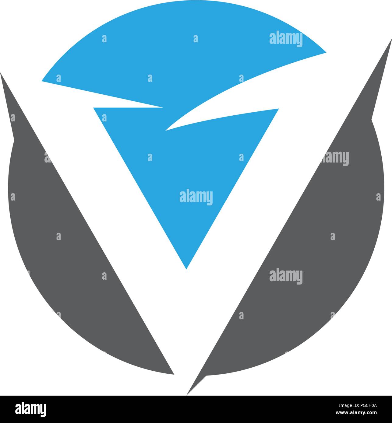 V Letter Lightning Logo Template vector icon illustration design Stock ...