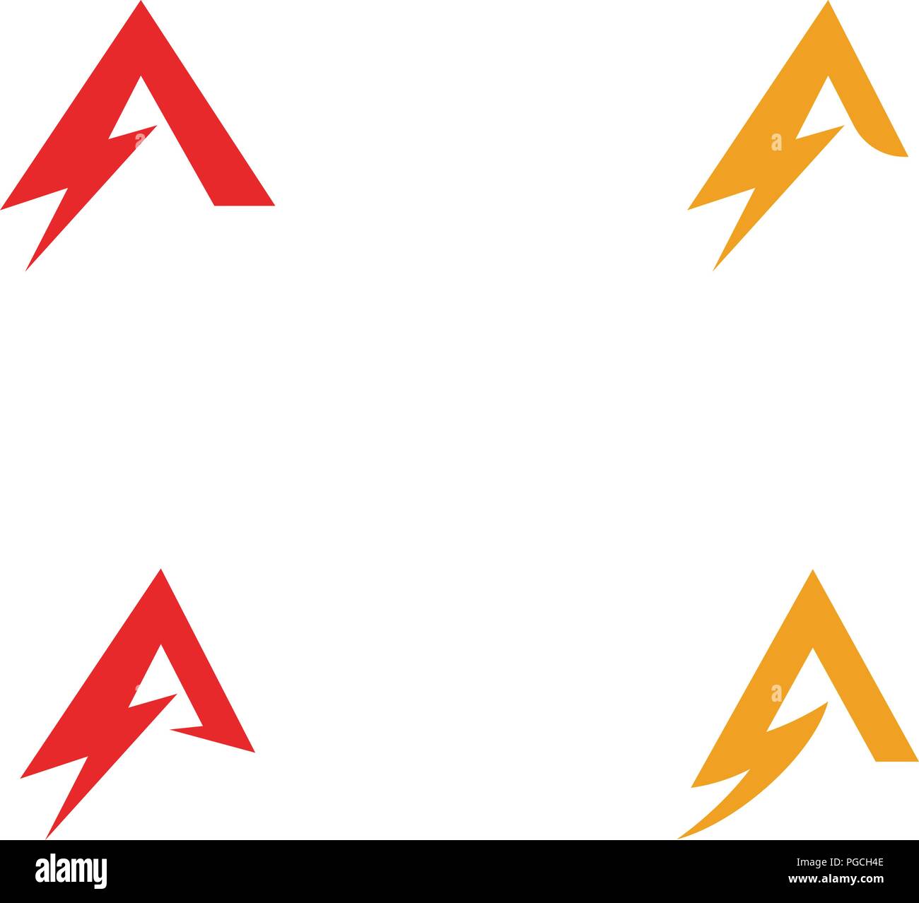 A Letter Lightning Logo Template vector icon illustration design Stock ...