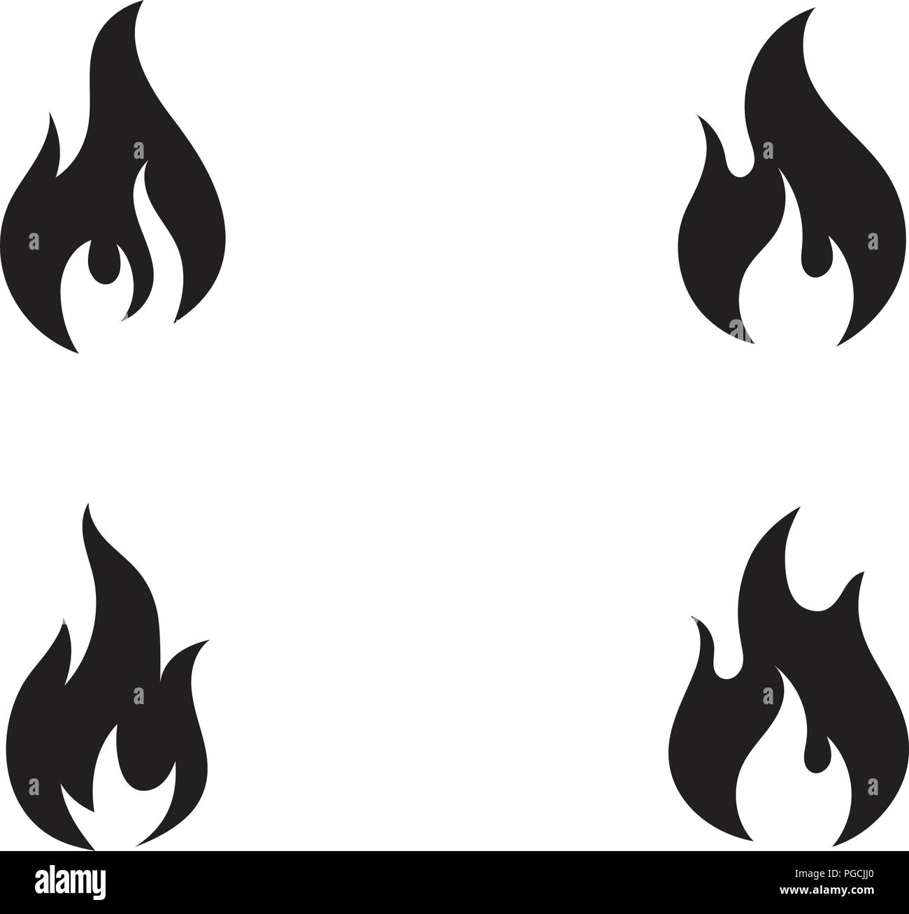 Fire flame vector illustration design template Stock Vector Image & Art