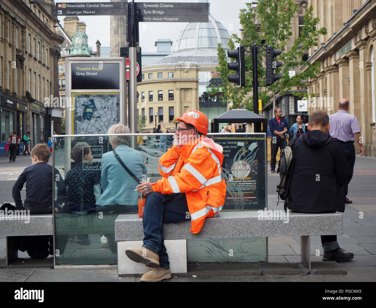 workman have a break from work Stock Photo