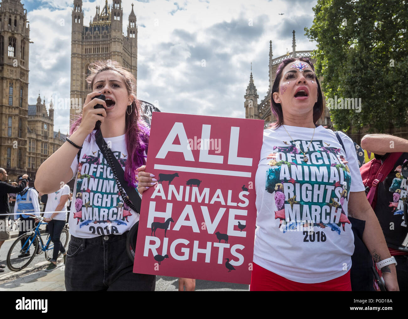 London, UK. 25th August, 2018. Official Animal Rights March. Credit ...