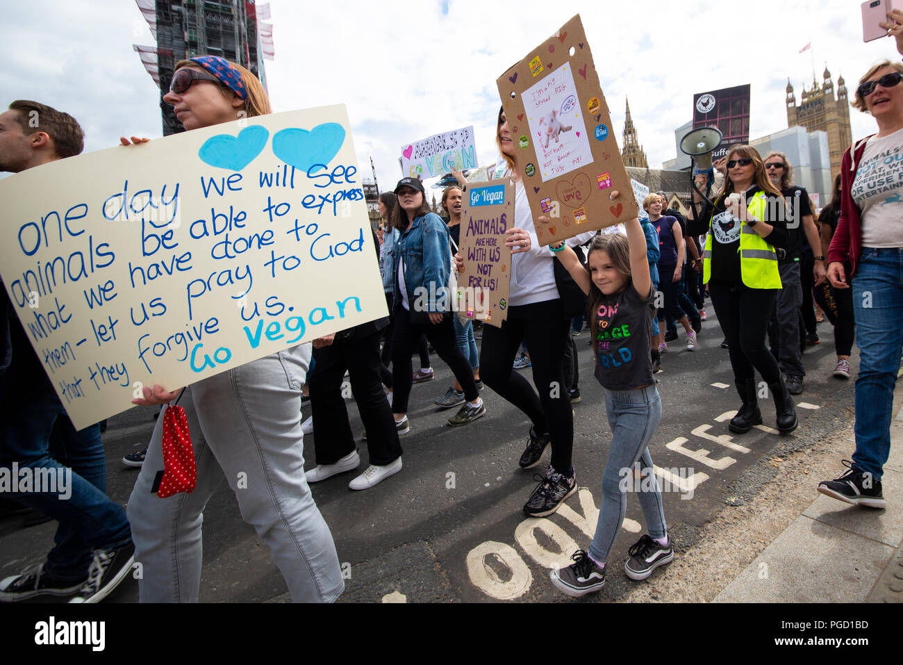 The Official Animal Rights March taking place with protesters outside ...