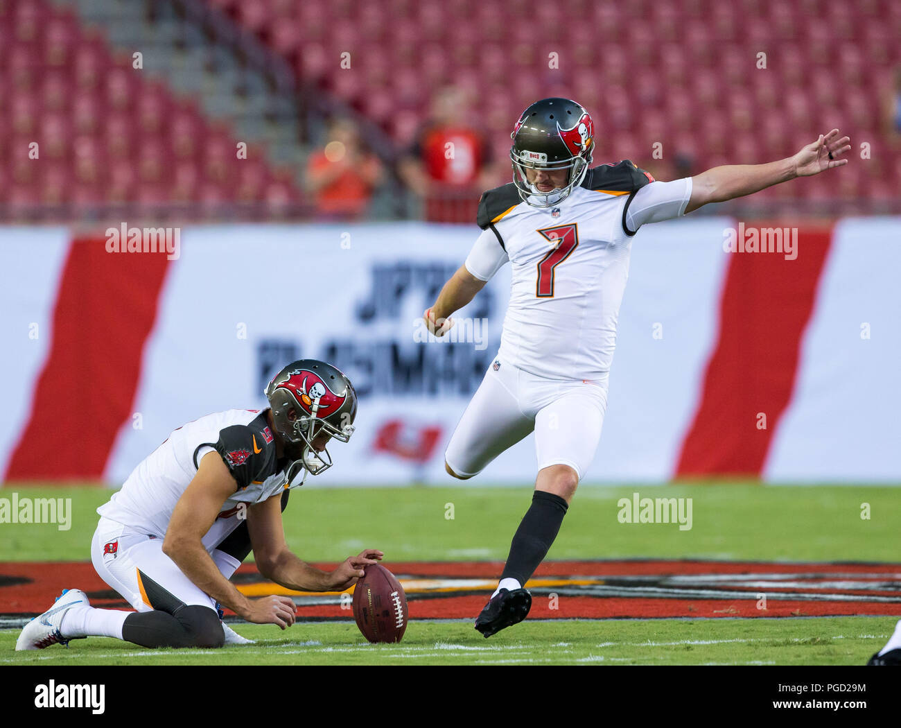 August 24, 2018 Tampa Bay Buccaneers kicker Chandler Catanzaro (7