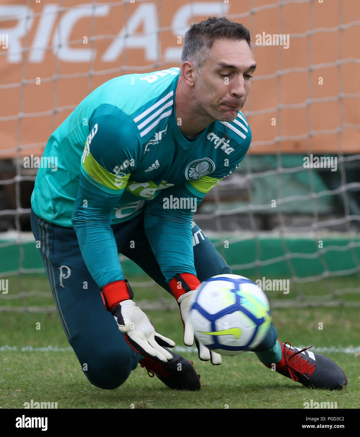 SÃO PAULO, SP 25.08.2018 TREINO DO PALMEIRAS Goalkeeper Fernando