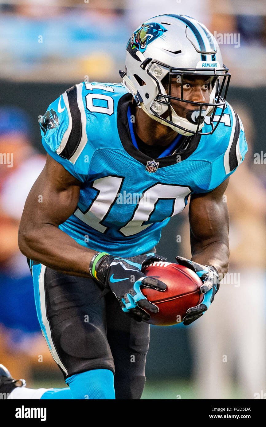 Carolina Panthers wide receiver Curtis Samuel (10) during the preseason NFL football game between the New England Patriots and the Carolina Panthers on Friday August 24, 2018 in Charlotte, NC. Jacob Kupferman/CSM Stock Photo