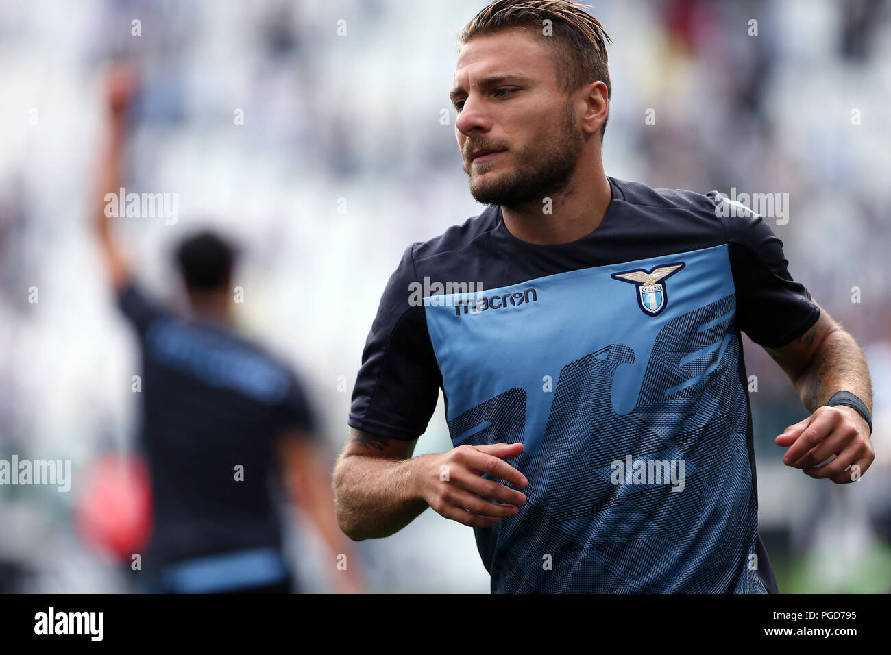 Torino, Italy. 25th August, 2018. Ciro Immobile  of SS Lazio  during the Serie A football match between Juventus Fc and SS Lazio.  Credit: Marco Canoniero / Alamy Live News  . Credit: Marco Canoniero/Alamy Live News Stock Photo