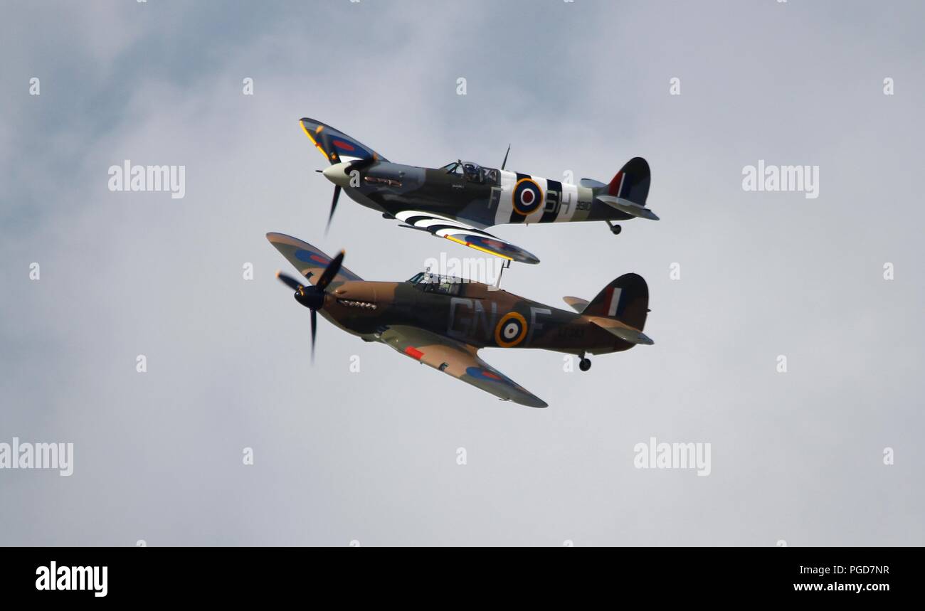 Rhyl, UK. 25th Aug, 2018. Rhyl,UK Rhyl Airshow celebrates 10th Anniversary with weekend of flying displays from the Raf credit Ian Fairbrother/Alamy Live news Credit: IAN Fairbrother/Alamy Live News Stock Photo