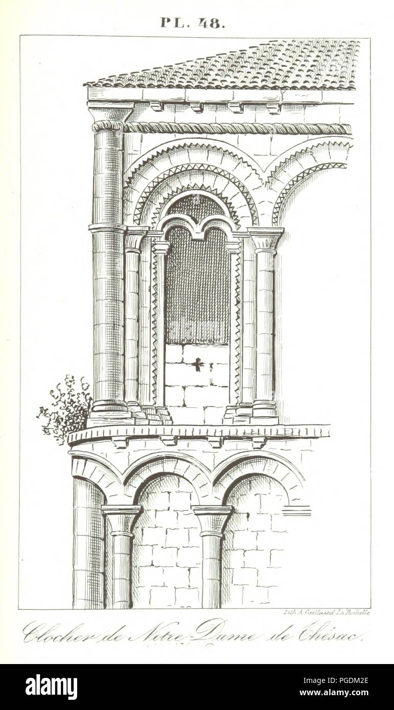 Image  from page 165 of 'Musée Anaïs, ou choix de vues des monumens historiques de la Saintonge et de l'Aunis' . Stock Photo