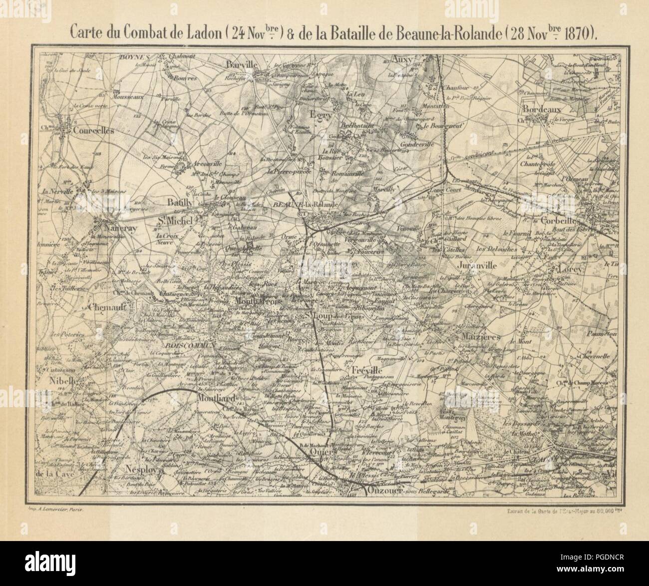 Image  from page 191 of 'Guerre franco-allemande de 1870-71. La défense nationale. Sur la Loire. Batailles & combats' . Stock Photo