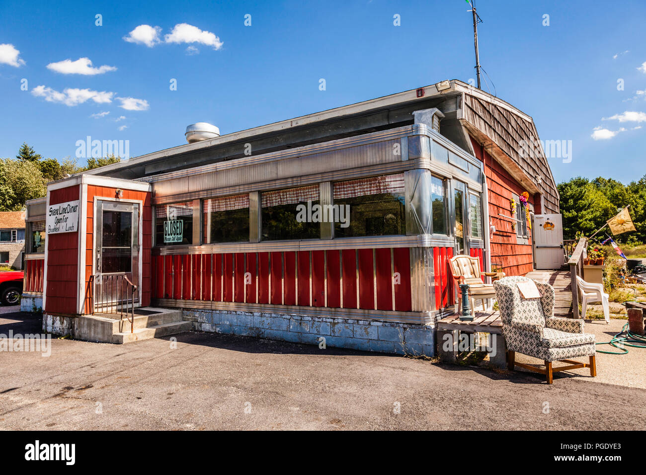 Stateline Diner Foster, Rhode Island, USA Stock Photo - Alamy