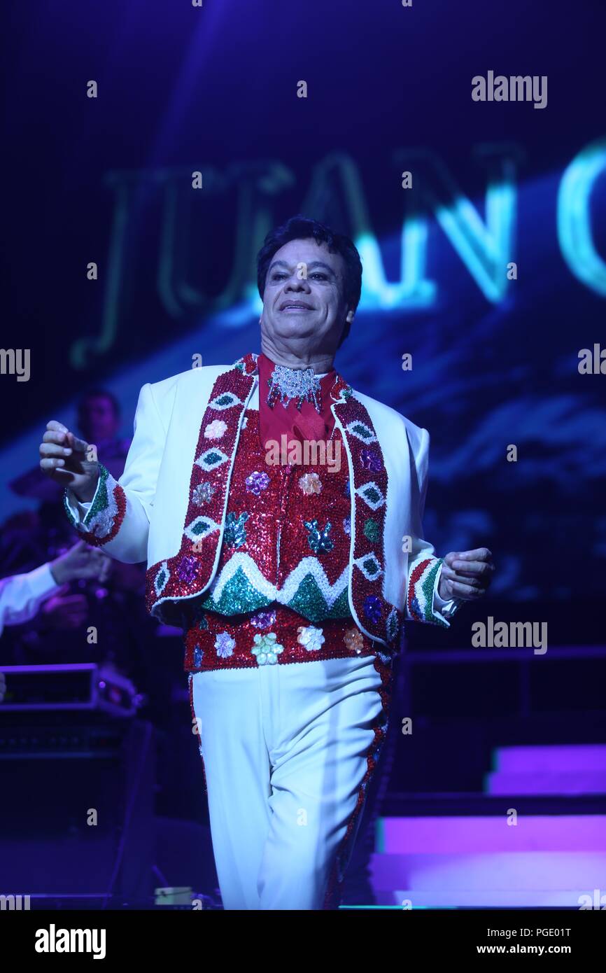 The Mexican singer Juan Gabriel, during his concert on the night of independence scream of Mexico held at The Axis Powered by Monster at Hollywood Stock Photo