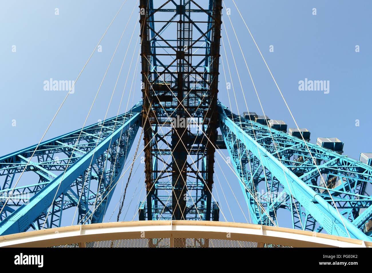 Stunning image of the historic Transporter Bridge, Middlesbrough, UK Stock Photo