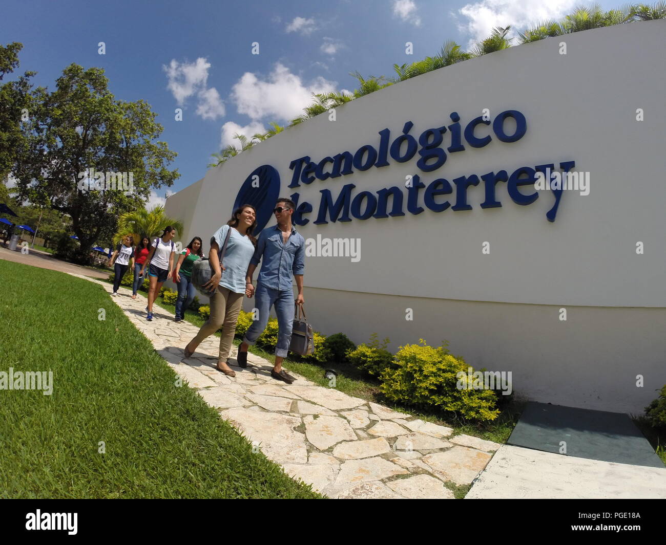 Technological Institute and of Superior Studies of Monterrey. Tampico Tamaulipas campus. University life, technology of Monterrey, scholar life, mty,  Stock Photo