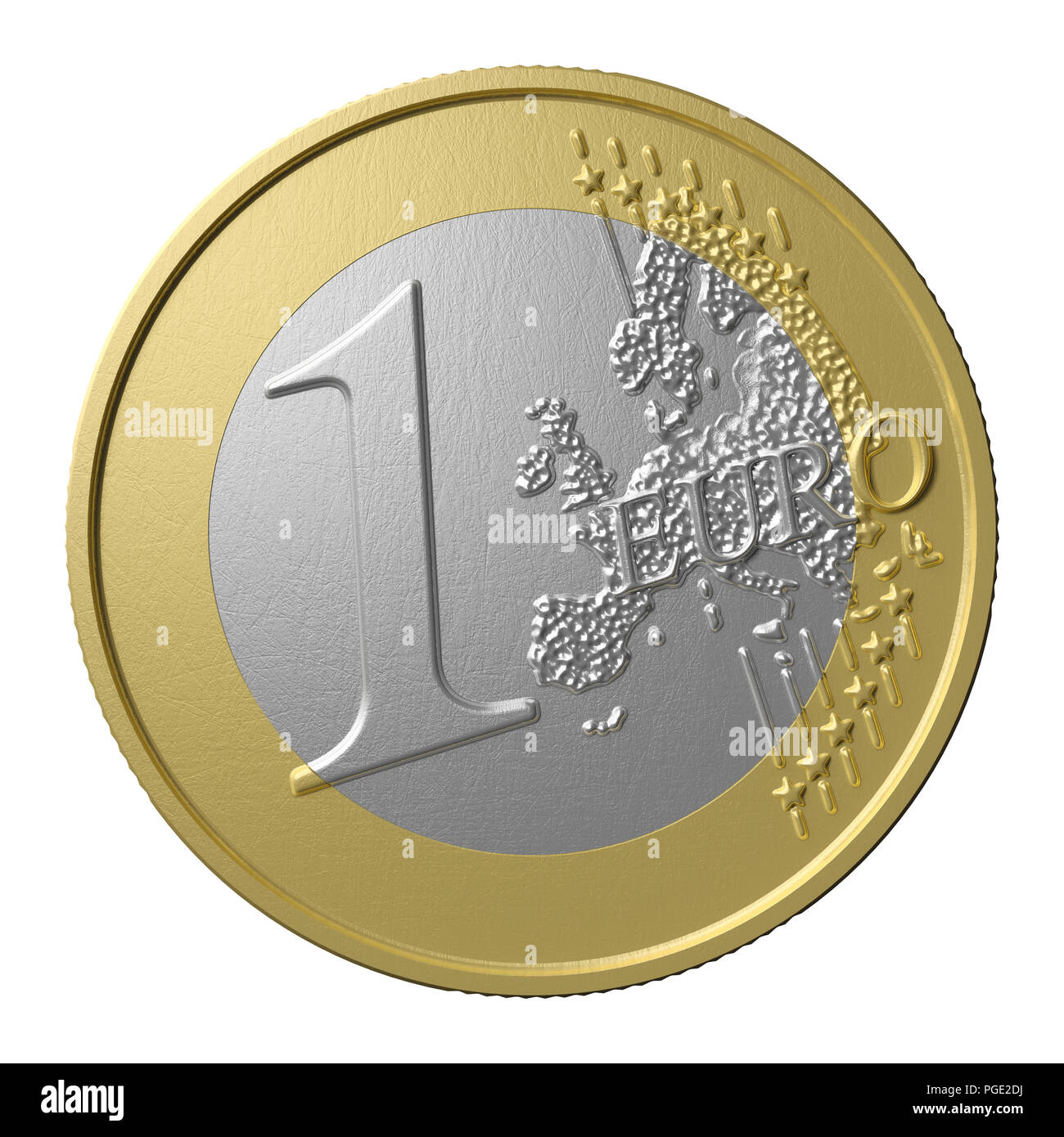 Euro sign made from 1 Euro coins Stock Photo - Alamy