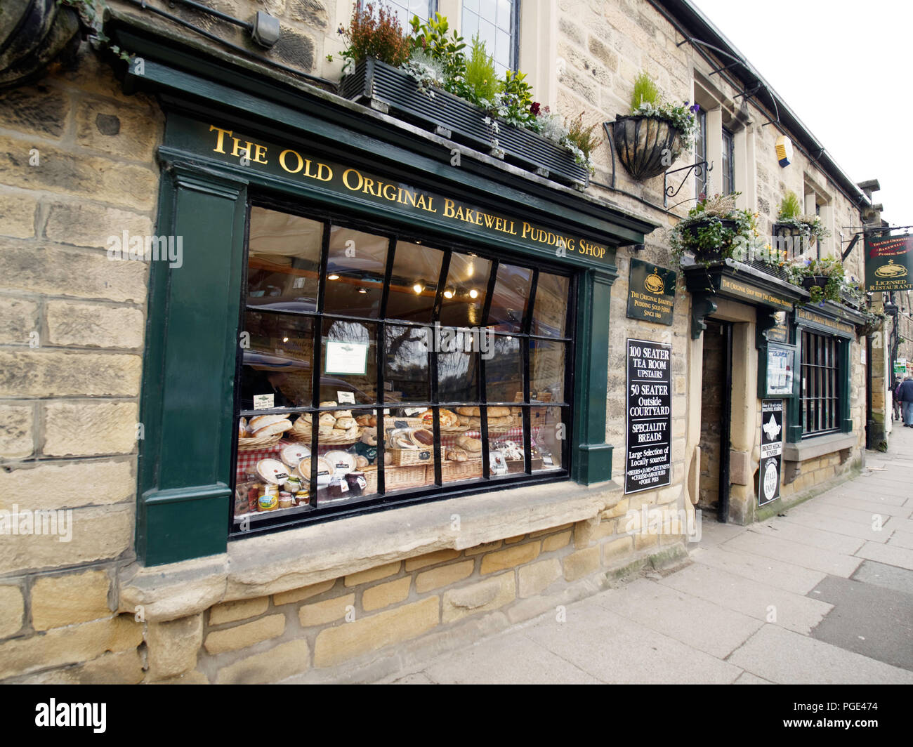 The old original bakewell pudding shop hires stock photography and