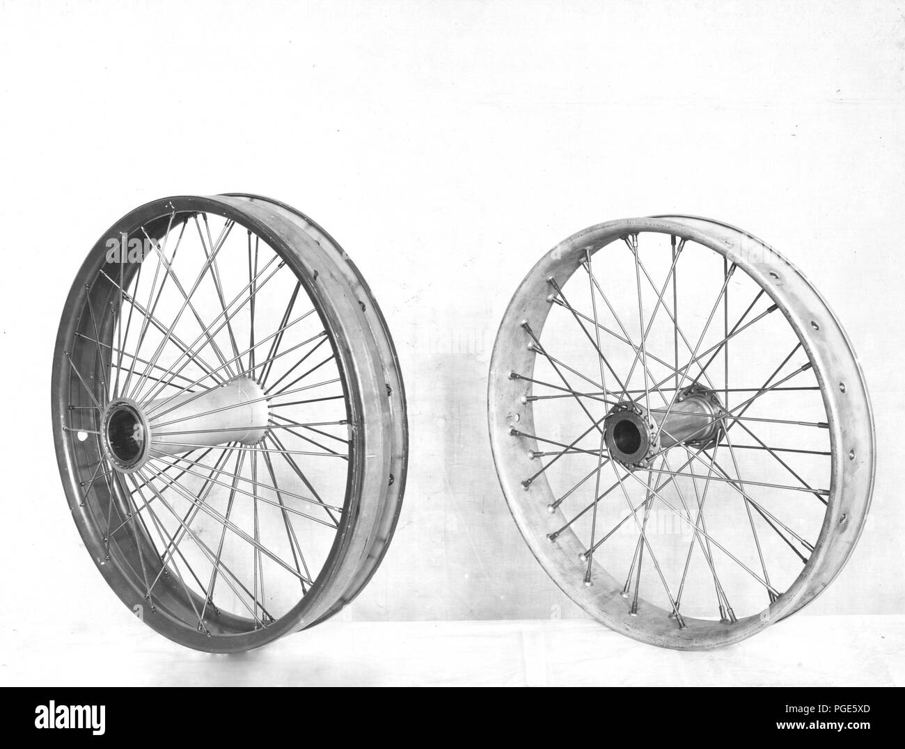 Bodies and parts for motor trucks manufactured by Edward G. Budd Manufacturing Co., Phila., PA. Aeroplane wheels Stock Photo
