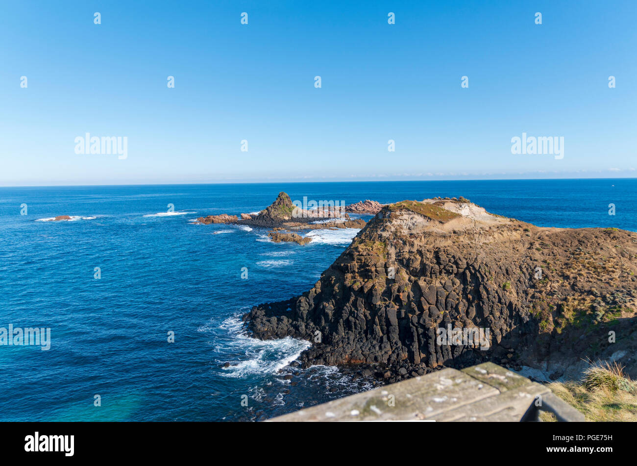 Phillip Island Victoria Australia at storm bay next to pyramid rock Stock Photo