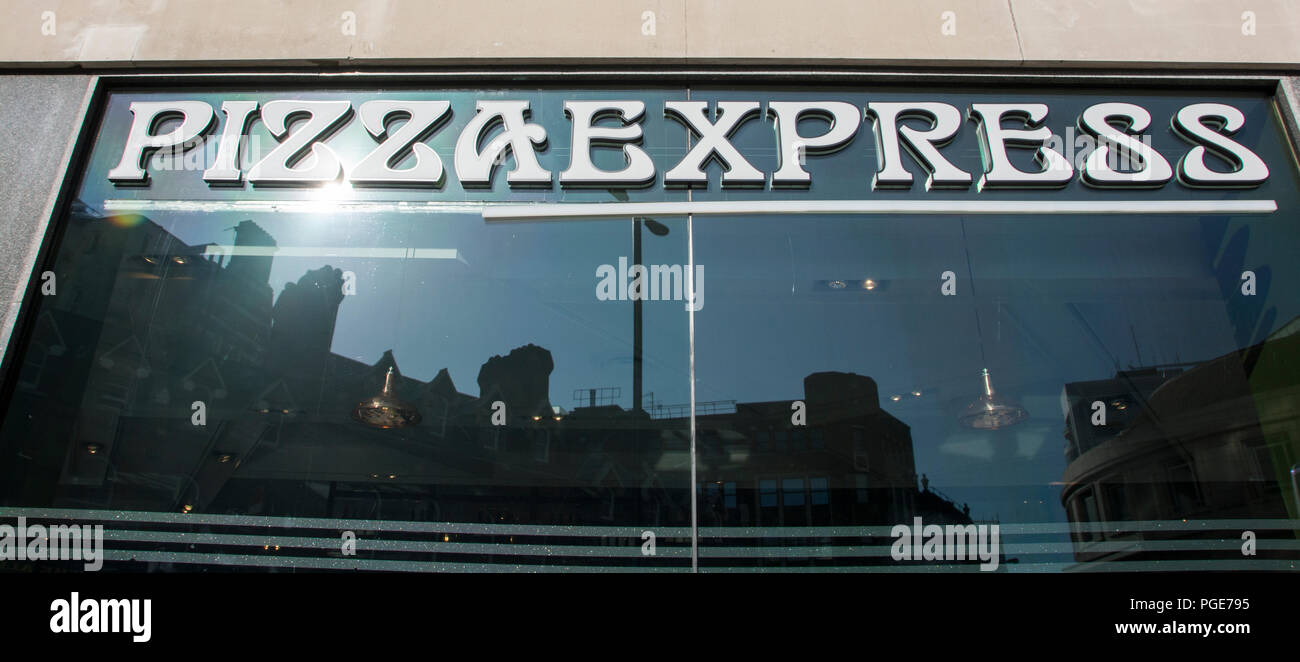 Pizza Express on Great Portland Street, London, W1, UK Stock Photo