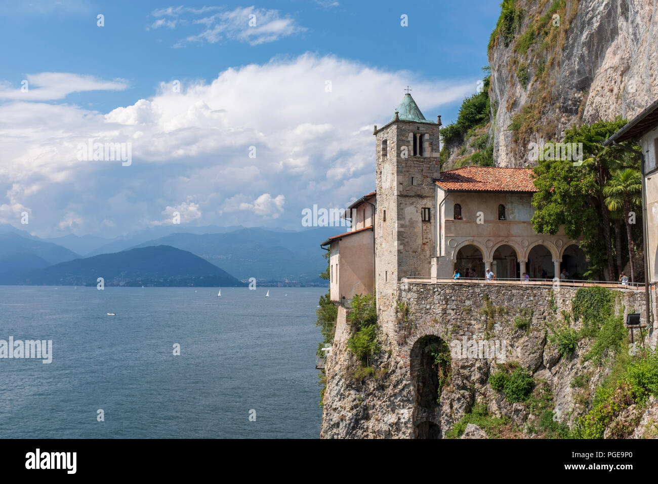 Hermitage of Santa Caterina del Sasso Stock Photo