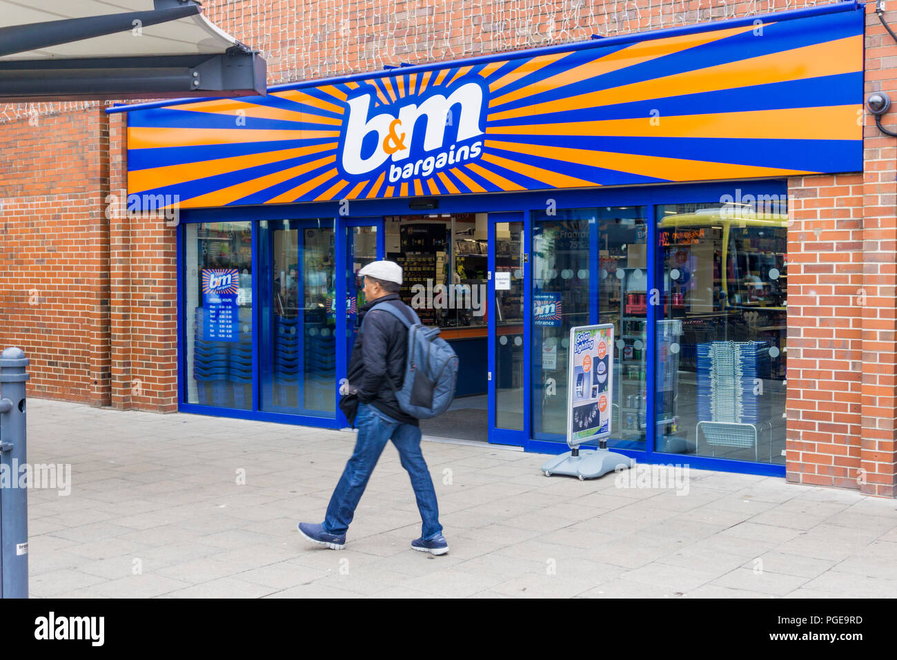B&M Bargains shop in King's Lynn town centre. Stock Photo