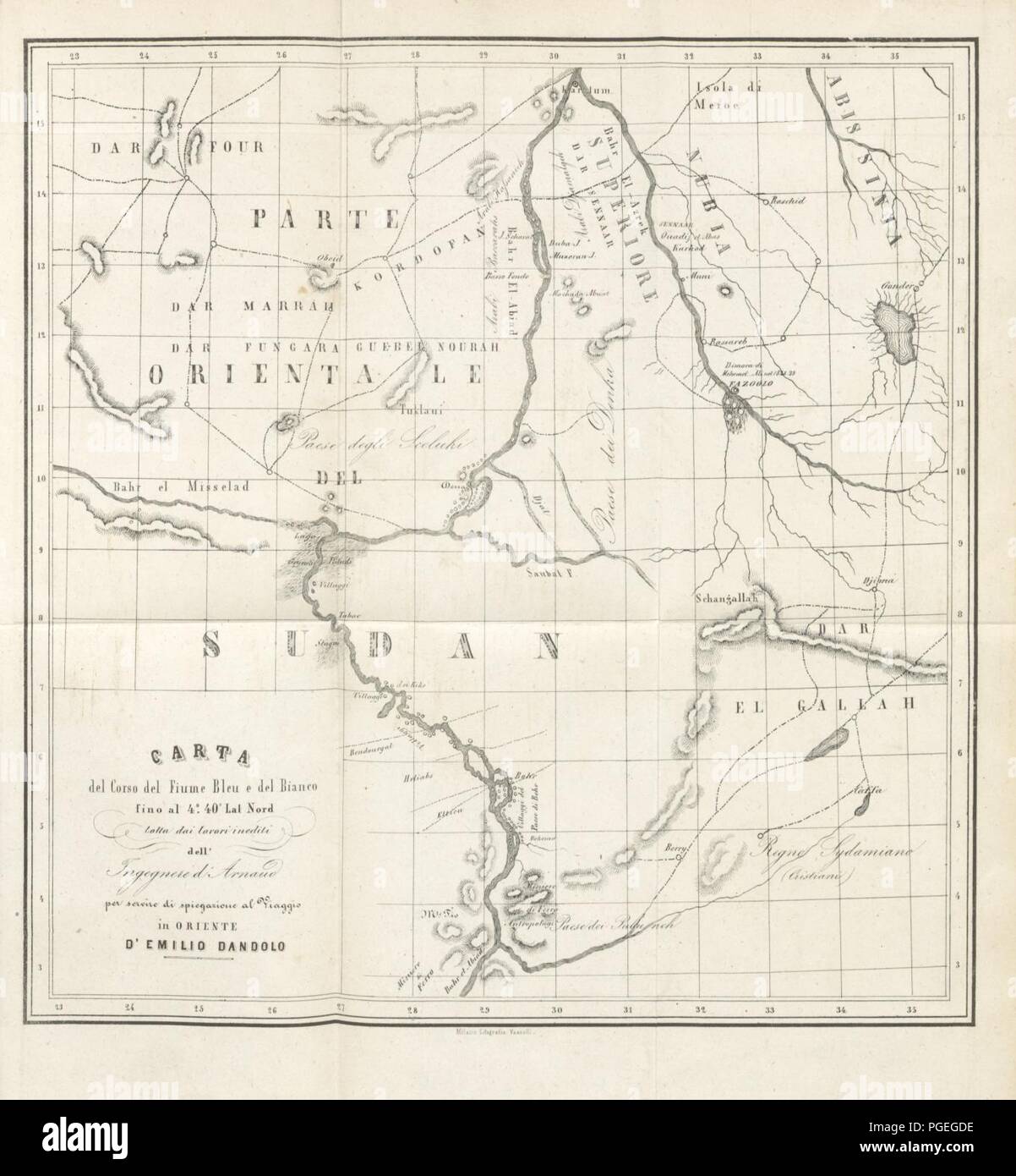 Image  from page 513 of 'Viaggio in Egitto, nel Sudan, in Siria ed in Palestina, 1850-51. [With maps.]' . Stock Photo
