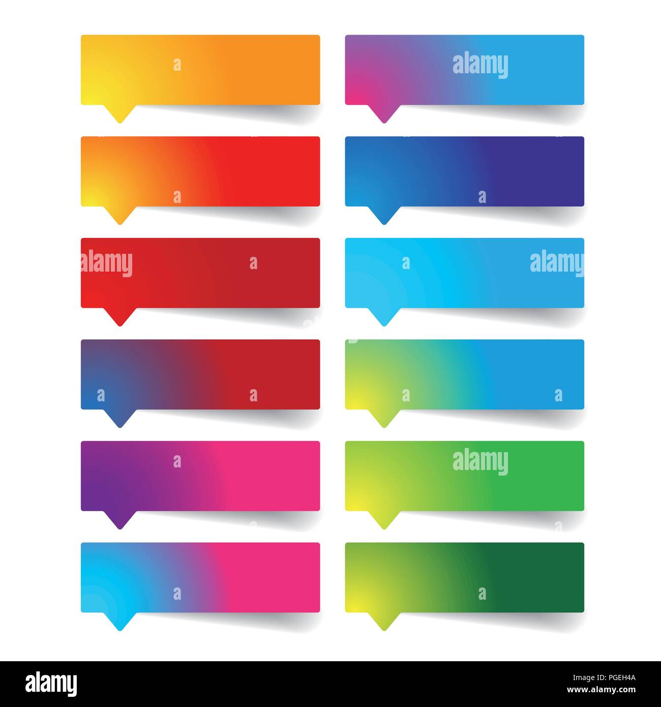 Colorful Empty Label set Stock Vector