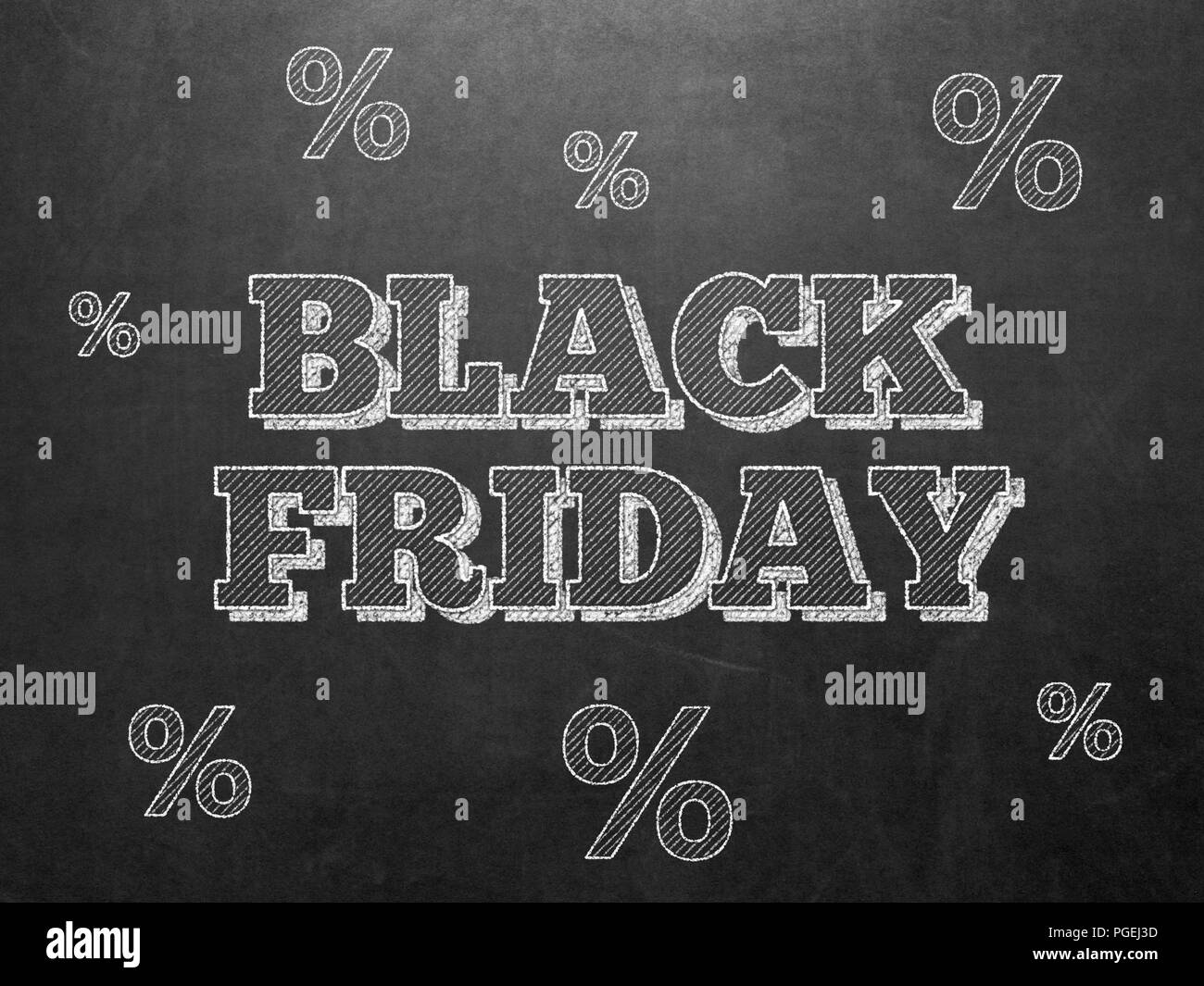 chalkboard texture with black friday title written Stock Photo