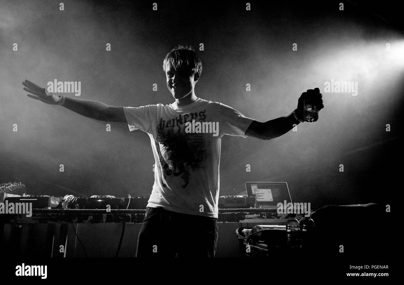 Dutch trance producer and deejay Armin Van Buuren at the Tomorrowland techno festival in De Schorre, Boom (Belgium, 25/07/2010) Stock Photo