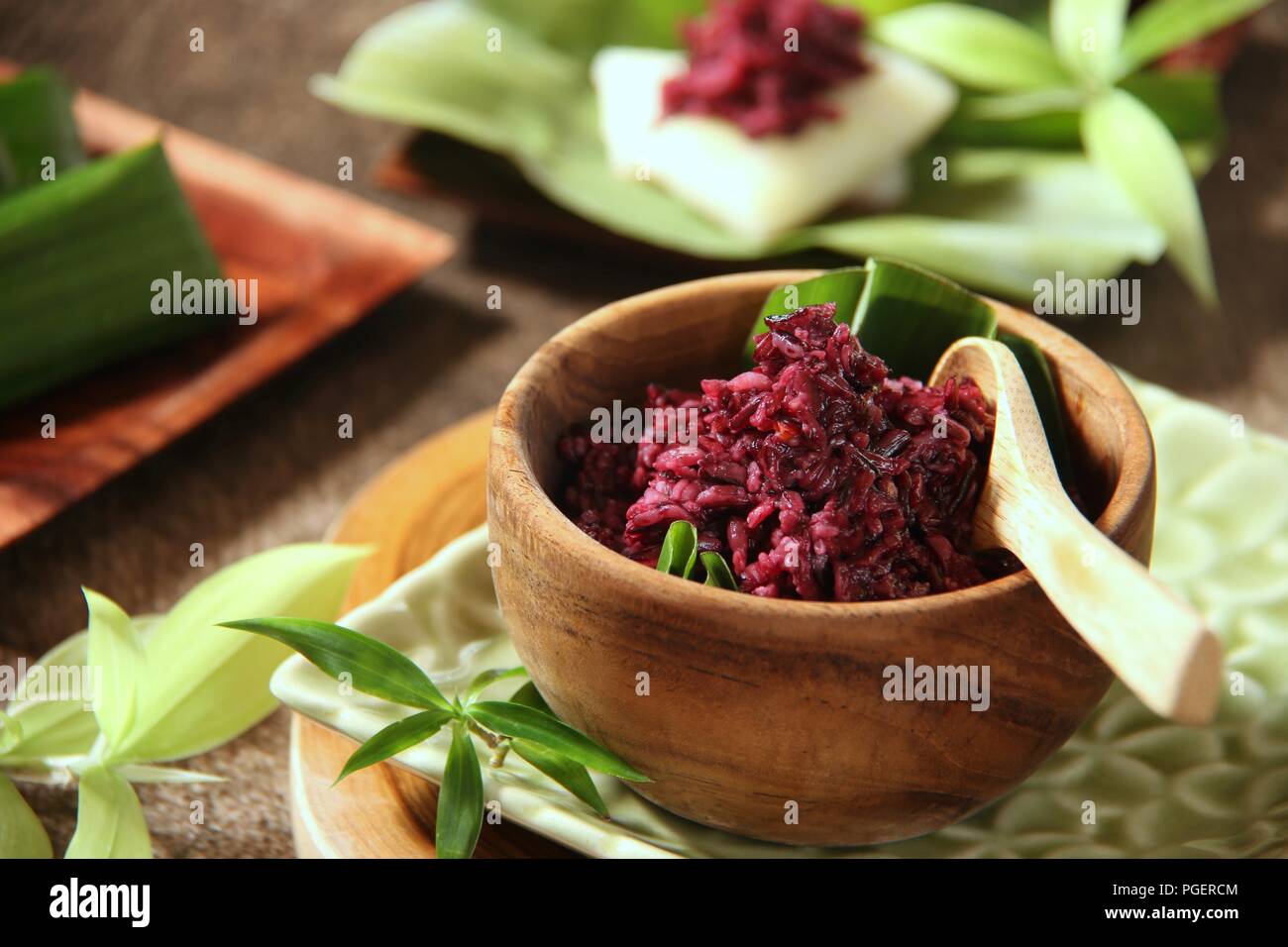 Tape Ketan, the traditional snack of fermented black glutinous rice