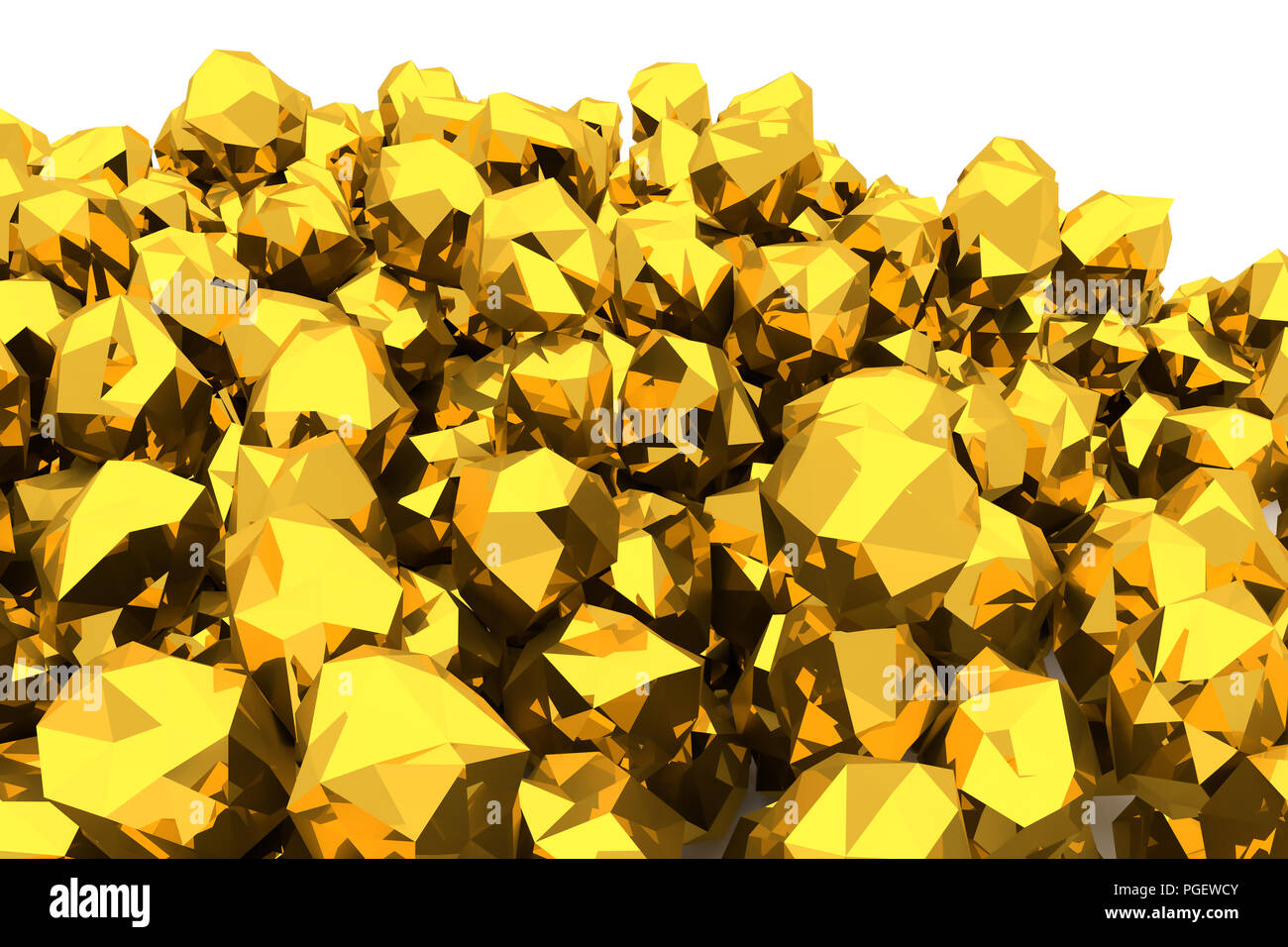 Bunch or pile of gold, modern style background isolated on white. Good ...