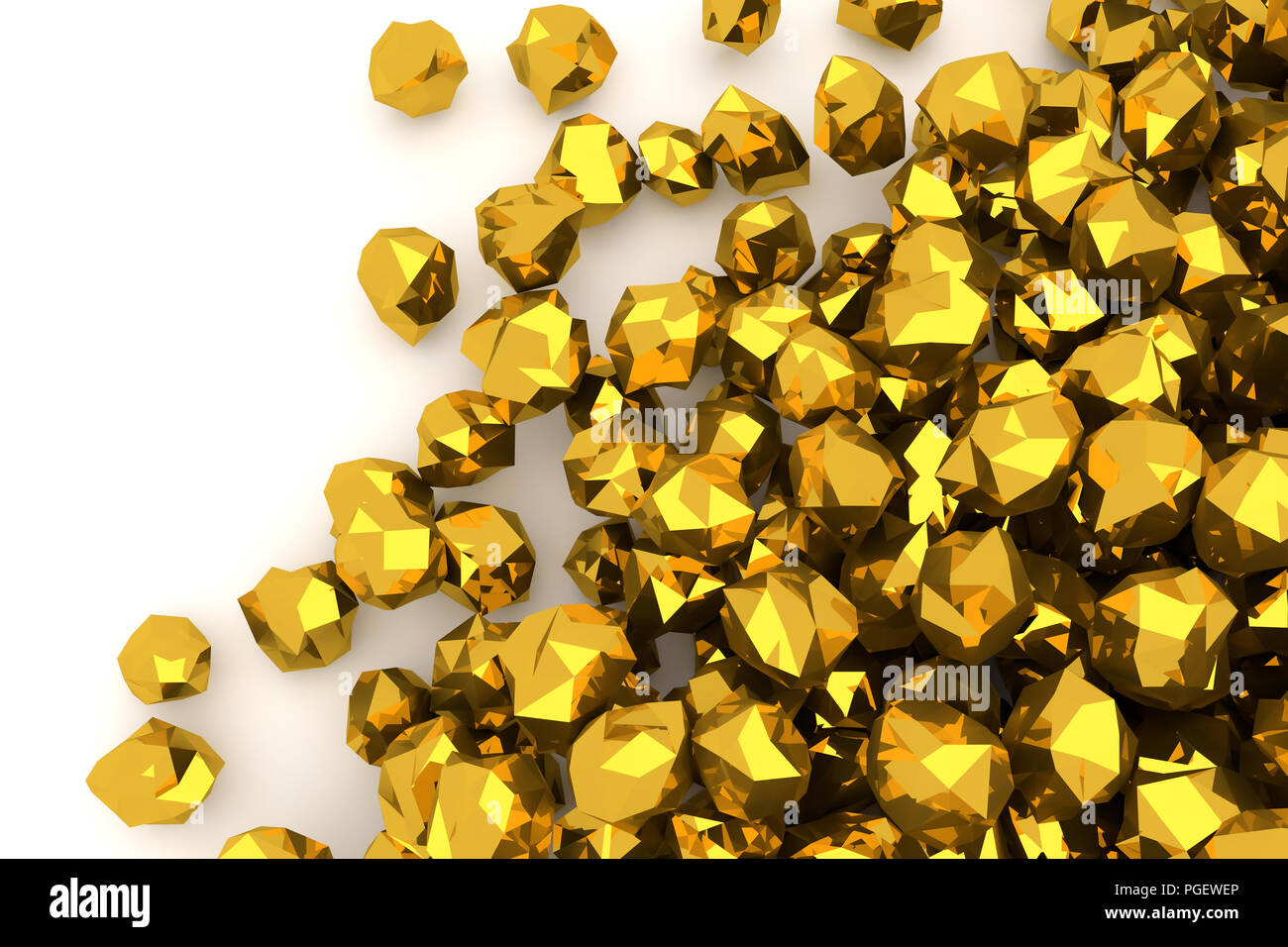 Bunch or pile of gold, modern style background isolated on white. Good ...