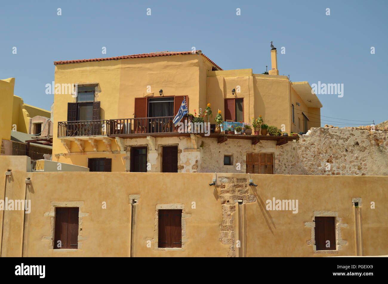 Old Fortress Turned Into Precious Houses In The Port Of Chania. History