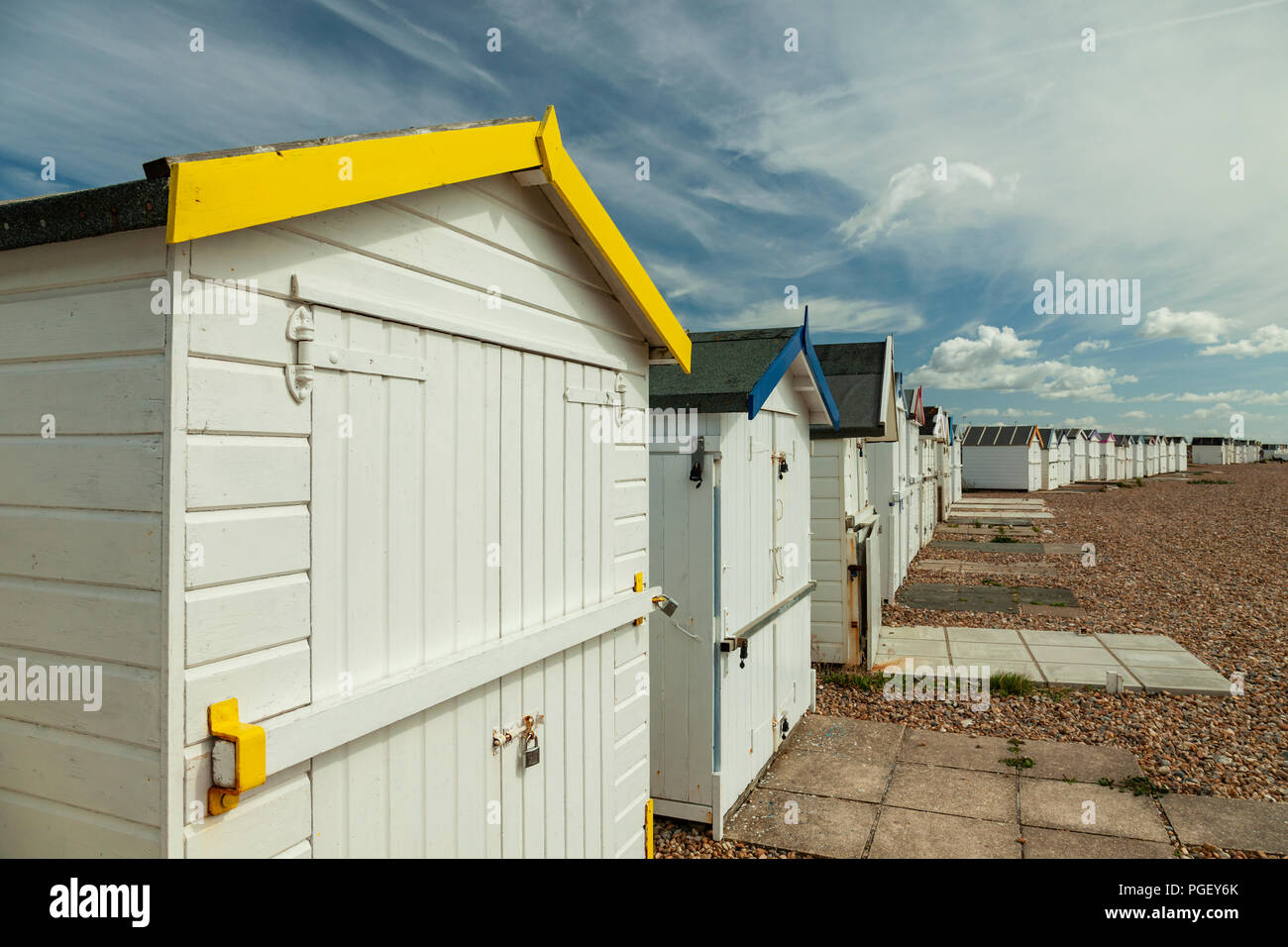 Beach huts in GoringbySea, West Sussex, England Stock Photo Alamy Beach huts in GoringbySea, West Sussex, England Stock Photo Alamy
