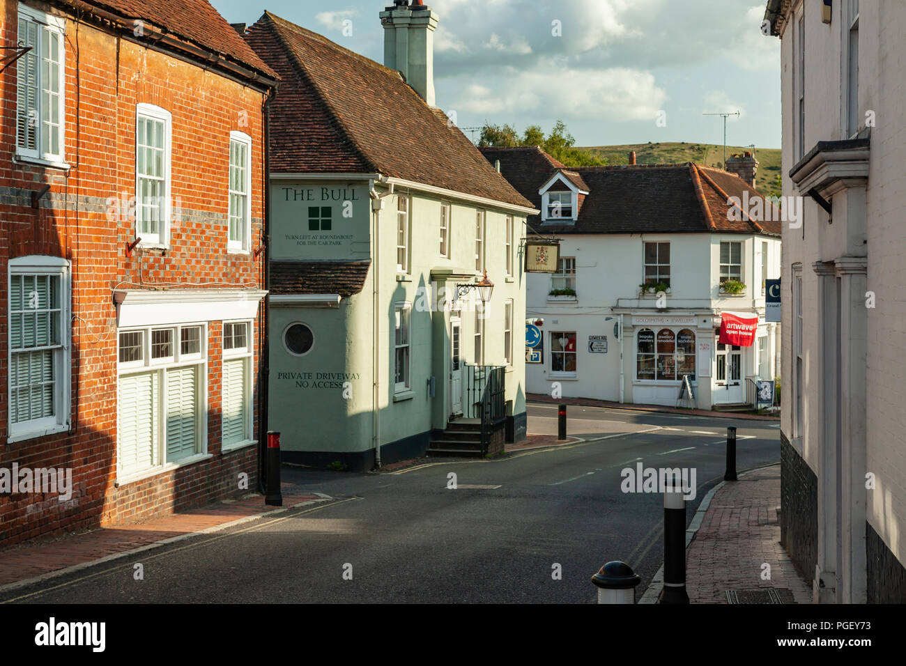 Summer evening in Ditchling, East Sussex, England. Stock Photo