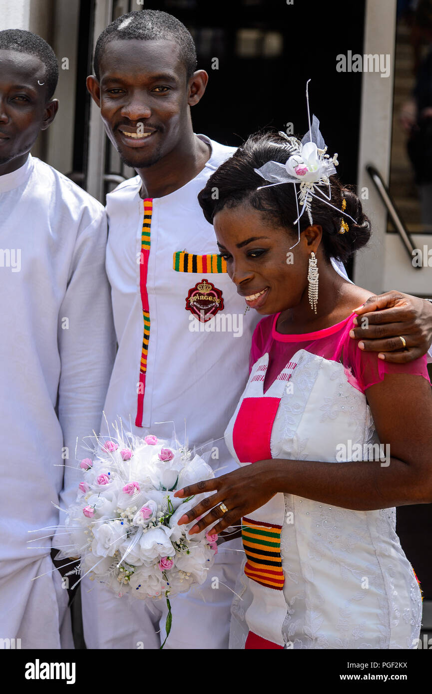 Accra Ghana Jan 8 2017 Unidentified Ghanaian Bride And