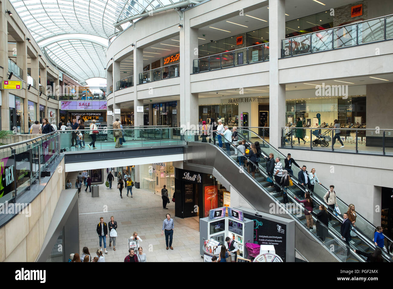 Trinity Shopping Centre Leeds Yorkshire Uk Stock Photo